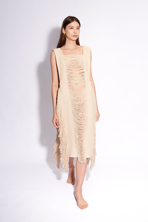 Wayee Long Fringed Dress